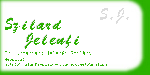 szilard jelenfi business card